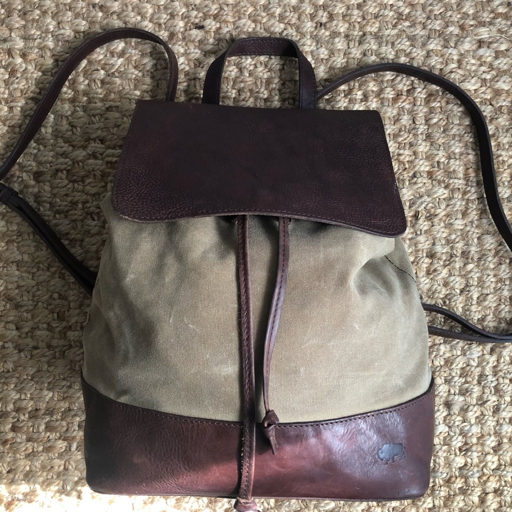 Buffalo Jackson Buffalo Leather and Canvas Backpack